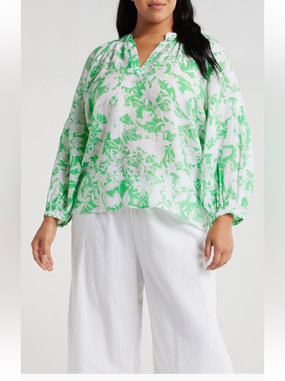 Carlson- Long Sleeve Pop-over Top